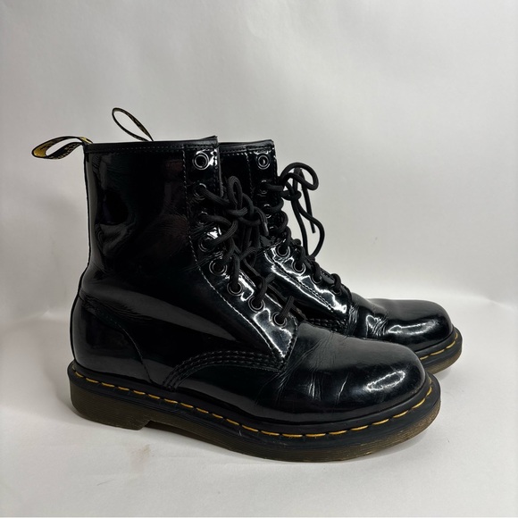 Dr. Martens Shoes - Dr Marten 1460 Women's Patent Leather Lace Up Boots size 8